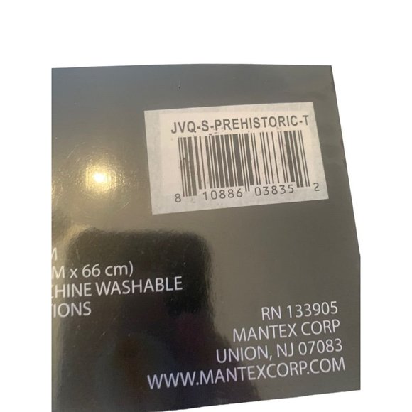 Home & Main Kids Quilt and Sham Set White Blue Dinosaur Pattern Twin Size - Picture 6 of 8